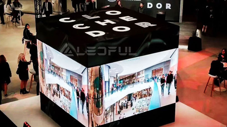 90 Degrees Cube Indoor LED Display for Advertising