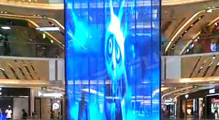 쇼핑몰 실내 거대한 투명한 LED 스크린