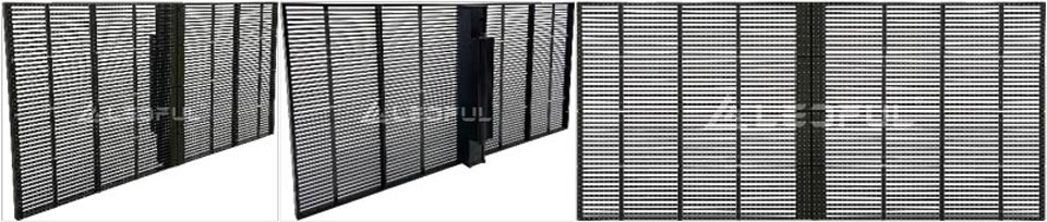 LEDFUL Outdoor Transparent LED Screen with 90° Degree Design