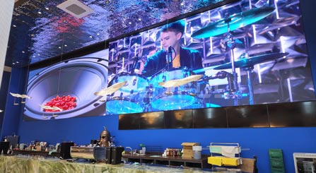 가장 큰 신문사에 한국 대형 실내 LED 영상 벽