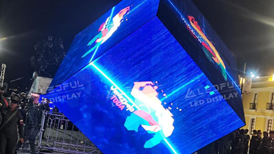베네수엘라의 LEDFUL 야외 큐브 LED 스크린